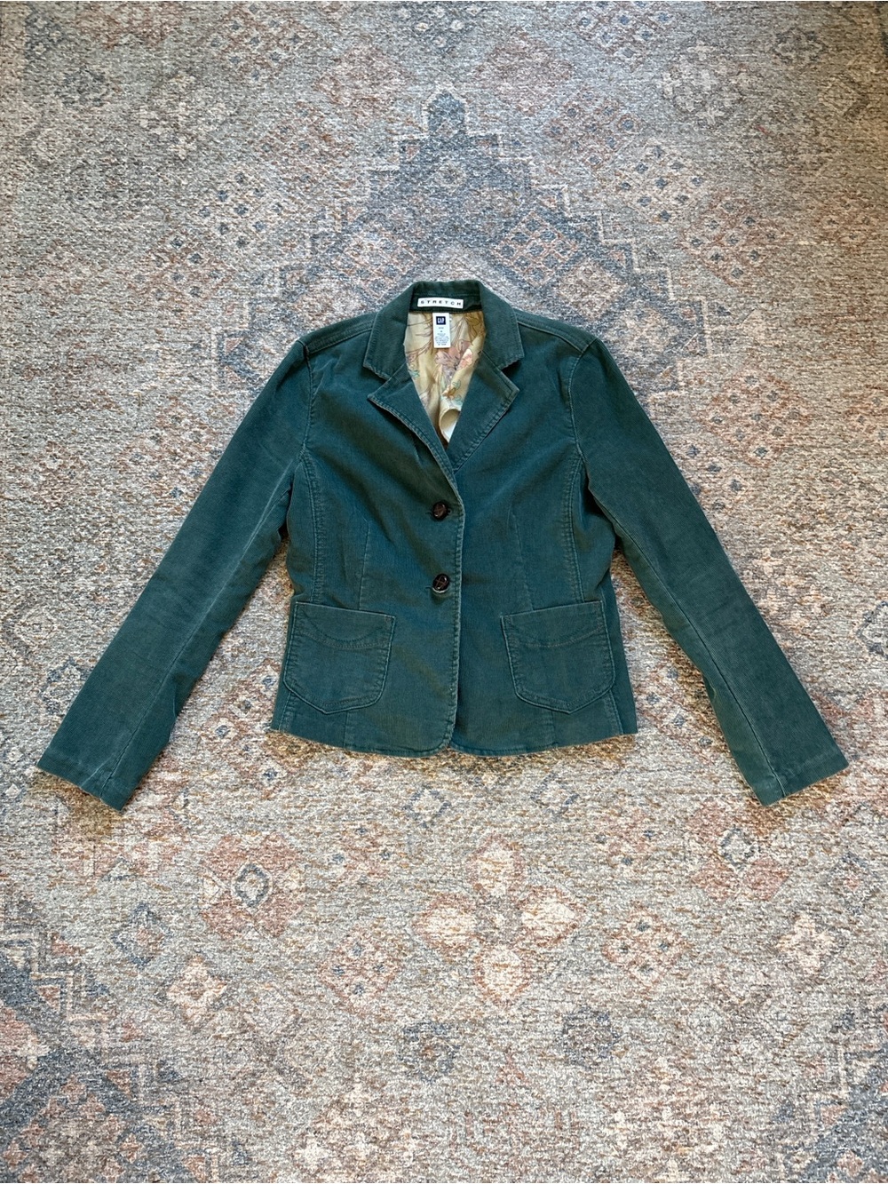 GAP Dark Green Corduroy Blazer Jacket for Women